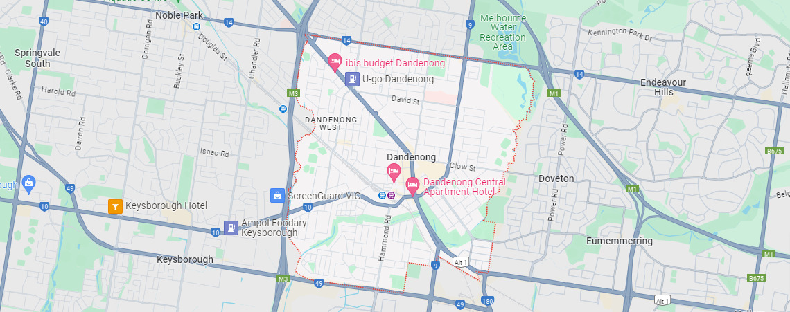 Dandenong map area