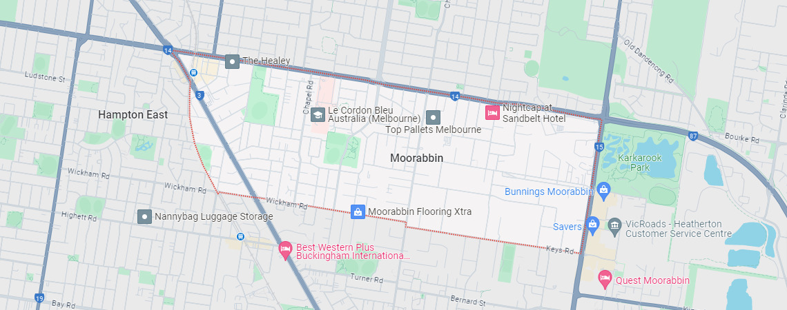 Moorabbin map area