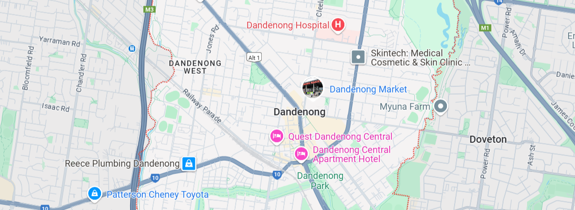 Dandenong map area